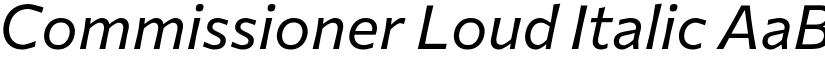 Commissioner Loud Italic font