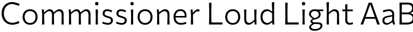 Commissioner Loud Light font