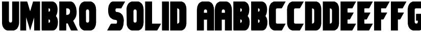 Umbro Solid font