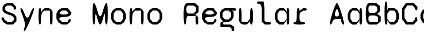 Syne Mono Regular font