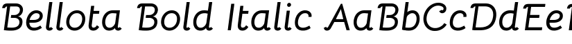 Bellota Bold Italic font