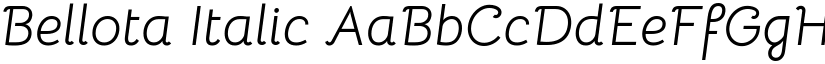 Bellota Italic font