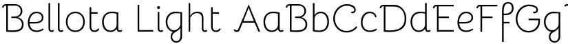 Bellota Light font
