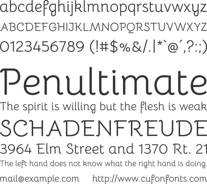 Bellota font preview