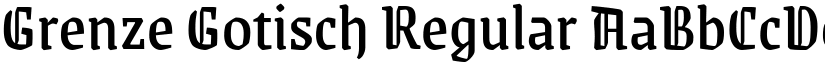 Grenze Gotisch Regular font