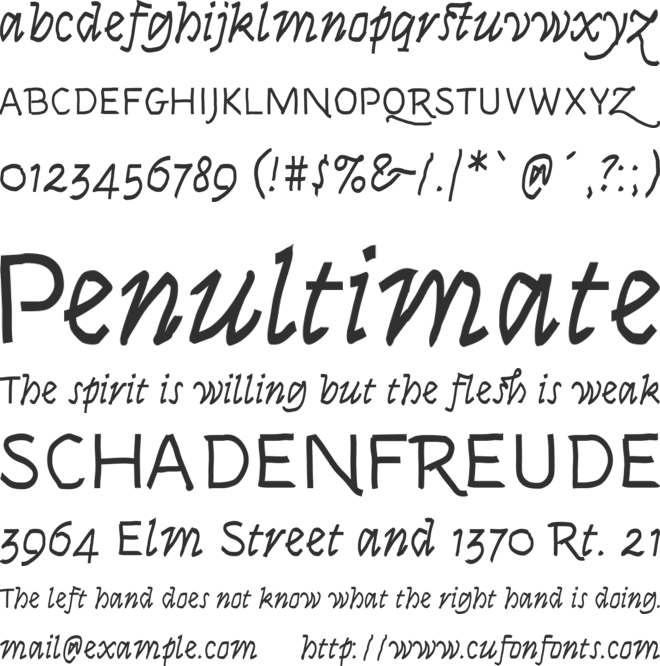 Syne Tactile font preview