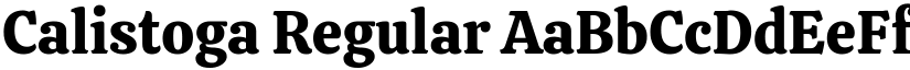 Calistoga Regular font