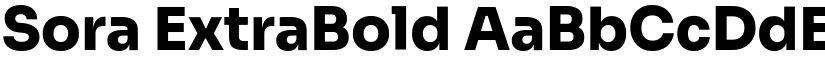 Sora ExtraBold font
