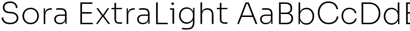 Sora ExtraLight font