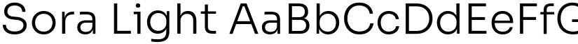 Sora Light font