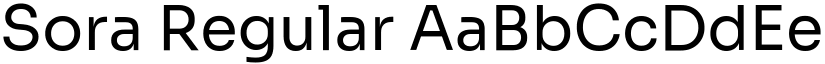 Sora Regular font