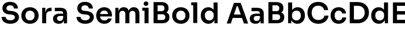 Sora SemiBold font
