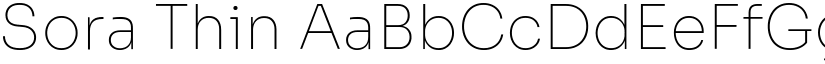 Sora Thin font
