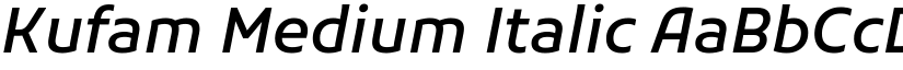 Kufam Medium Italic font