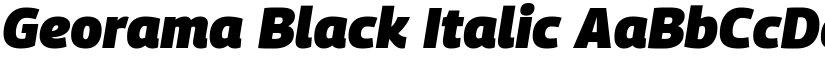 Georama Black Italic font