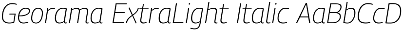 Georama ExtraLight Italic font