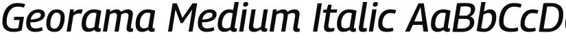Georama Medium Italic font
