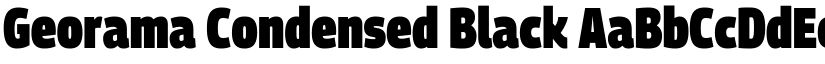 Georama Condensed Black font