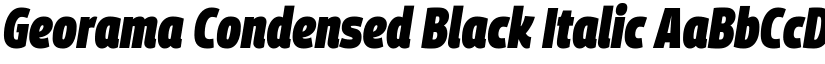 Georama Condensed Black Italic font