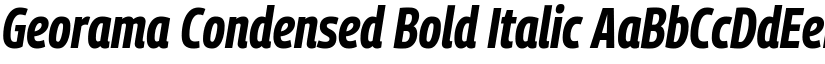 Georama Condensed Bold Italic font
