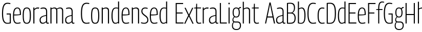 Georama Condensed ExtraLight font