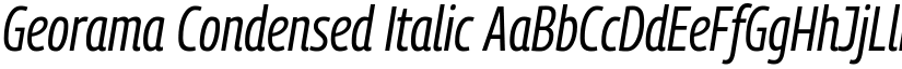 Georama Condensed Italic font