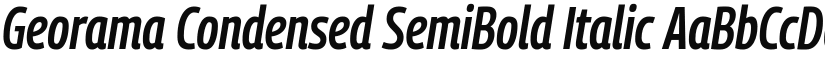 Georama Condensed SemiBold Italic font