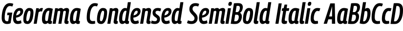 Georama Condensed SemiBold Italic font