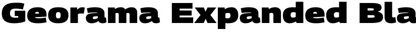 Georama Expanded Black font