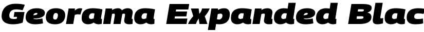 Georama Expanded Black Italic font