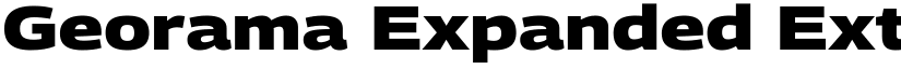 Georama Expanded ExtraBold font