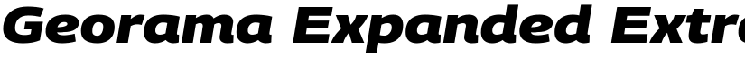 Georama Expanded ExtraBold Italic font