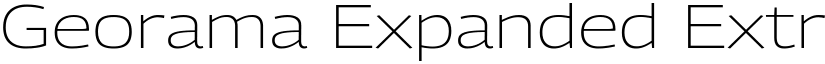 Georama Expanded ExtraLight font