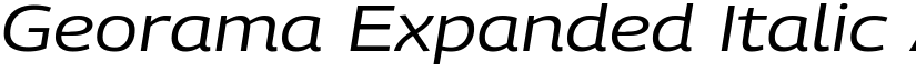 Georama Expanded Italic font