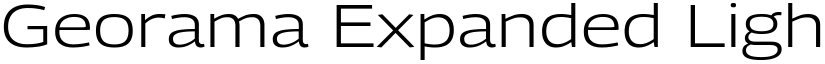 Georama Expanded Light font