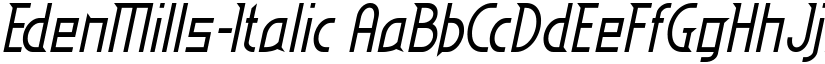 EdenMills-Italic font