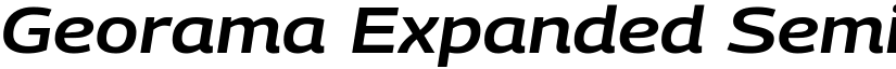 Georama Expanded SemiBold Italic font