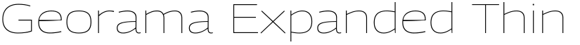 Georama Expanded Thin font