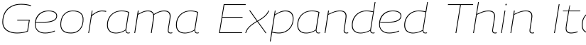 Georama Expanded Thin Italic font