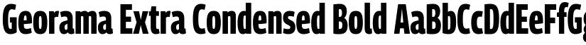 Georama Extra Condensed Bold font