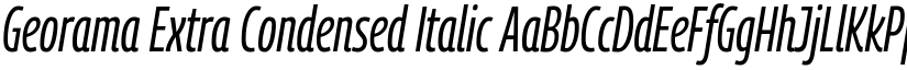Georama Extra Condensed Italic font