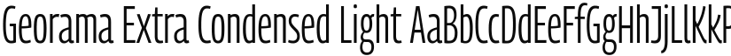Georama Extra Condensed Light font