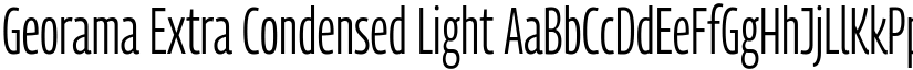 Georama Extra Condensed Light font