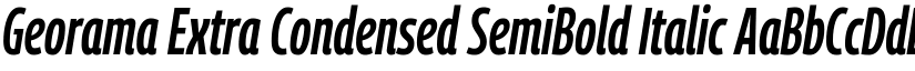 Georama Extra Condensed SemiBold Italic font