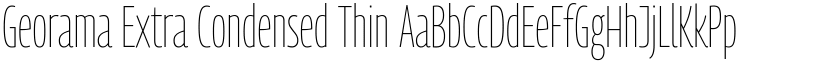 Georama Extra Condensed Thin font
