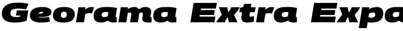 Georama Extra Expanded Black Italic font