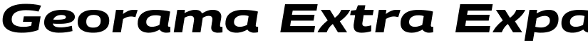 Georama Extra Expanded Bold Italic font