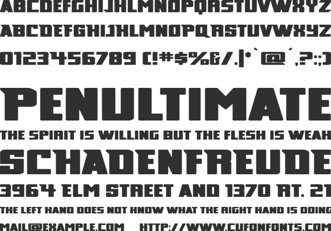 Broad font preview