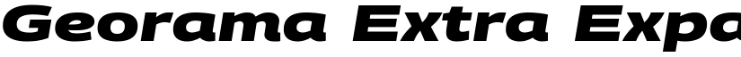 Georama Extra Expanded ExtraBold Italic font