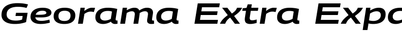 Georama Extra Expanded SemiBold Italic font